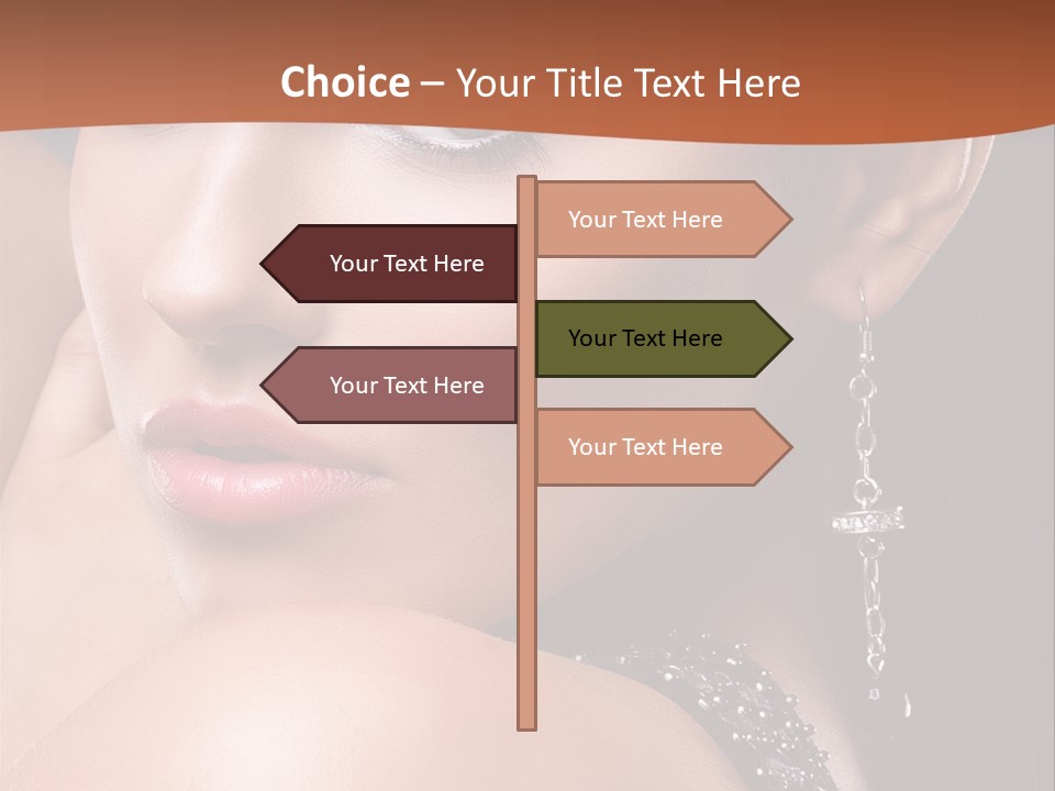 A Beautiful Woman In A Black Dress Posing For A Picture PowerPoint Template