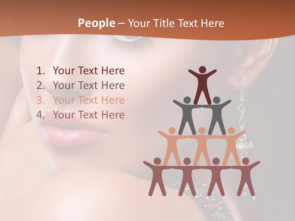 A Beautiful Woman In A Black Dress Posing For A Picture PowerPoint Template