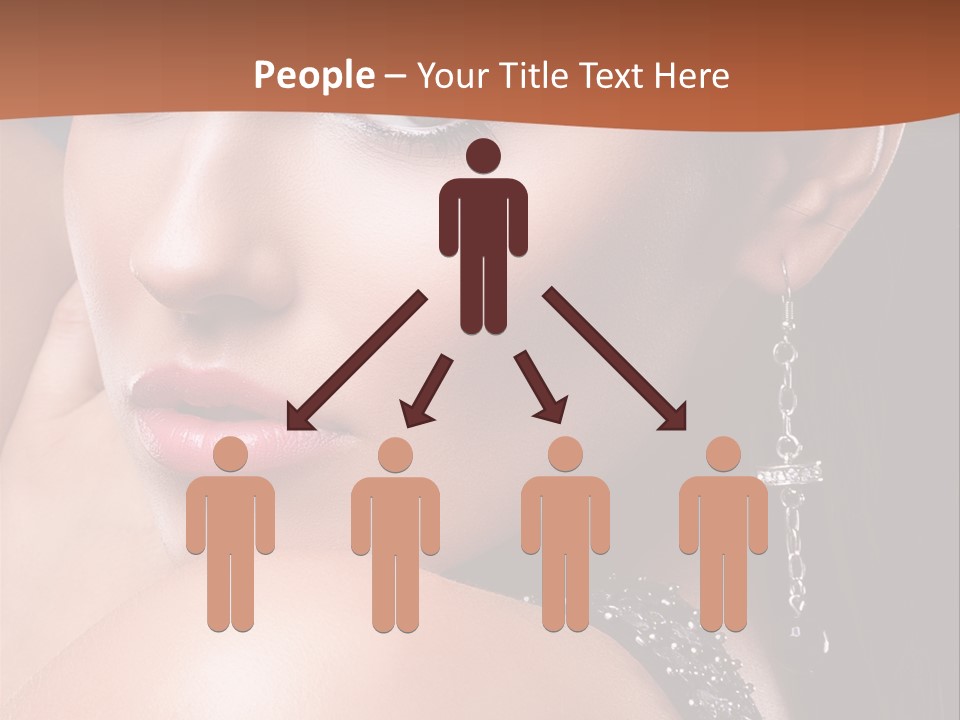 A Beautiful Woman In A Black Dress Posing For A Picture PowerPoint Template