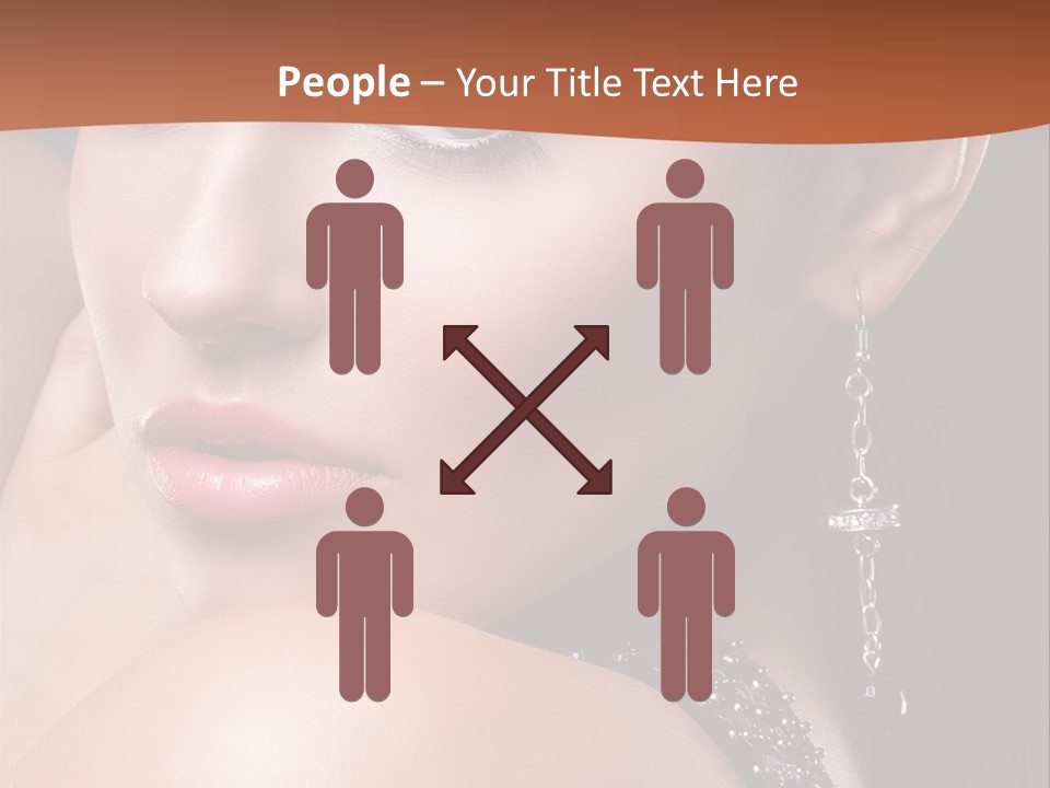 A Beautiful Woman In A Black Dress Posing For A Picture PowerPoint Template