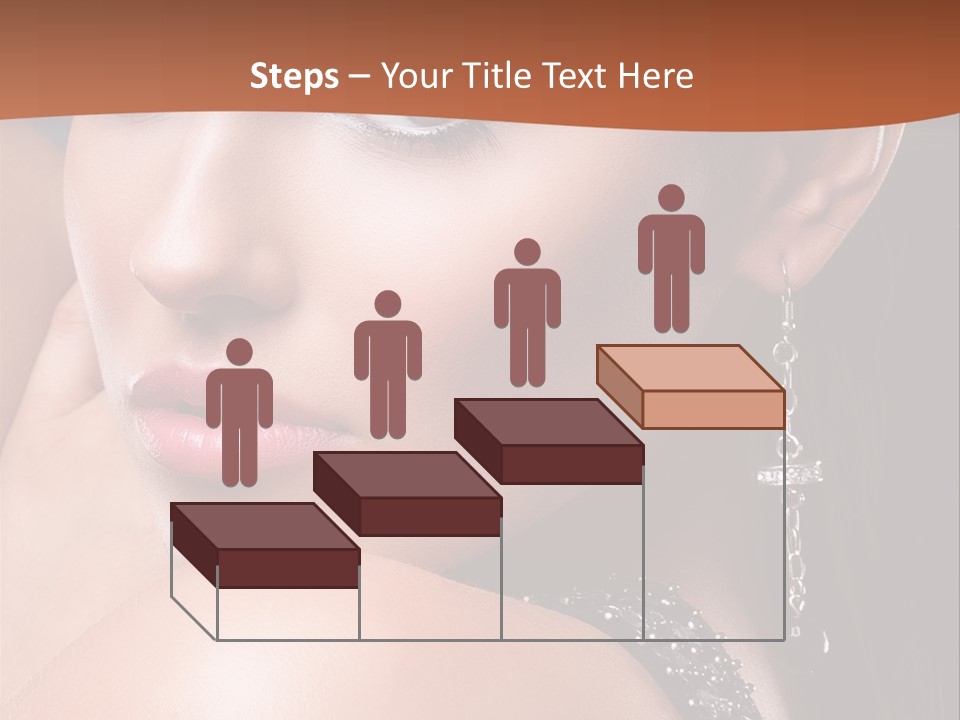 A Beautiful Woman In A Black Dress Posing For A Picture PowerPoint Template