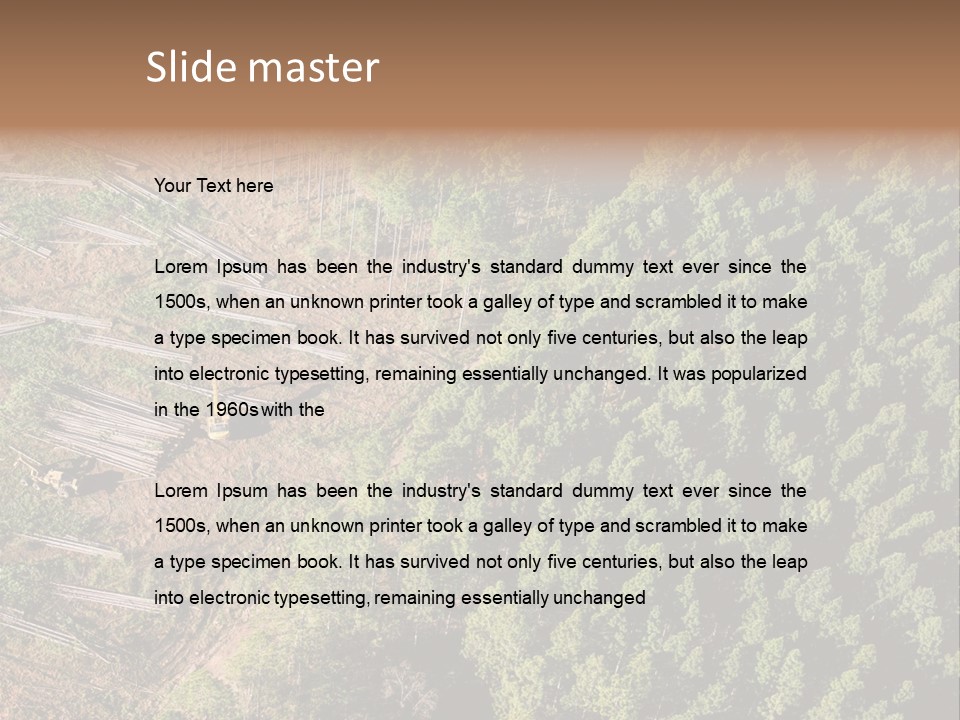 Pine Trees Rural Harvesting PowerPoint Template