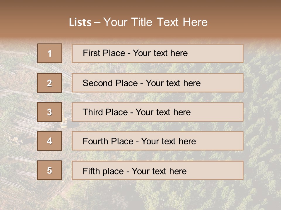 Pine Trees Rural Harvesting PowerPoint Template