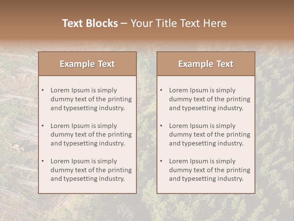 Pine Trees Rural Harvesting PowerPoint Template