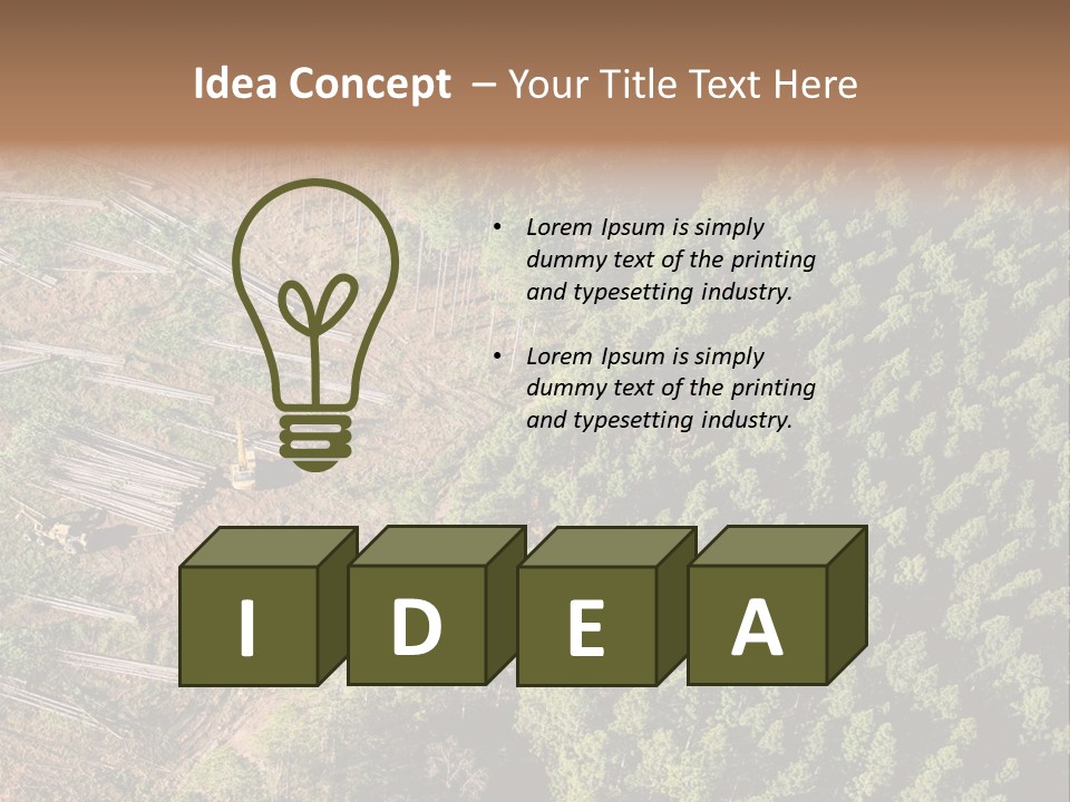 Pine Trees Rural Harvesting PowerPoint Template