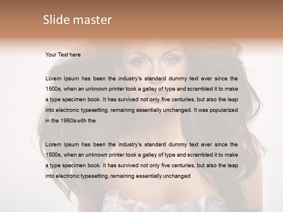 Footpath Woman Shoe PowerPoint Template