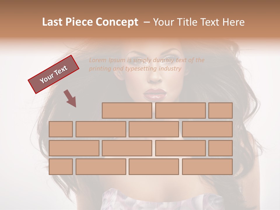 Footpath Woman Shoe PowerPoint Template