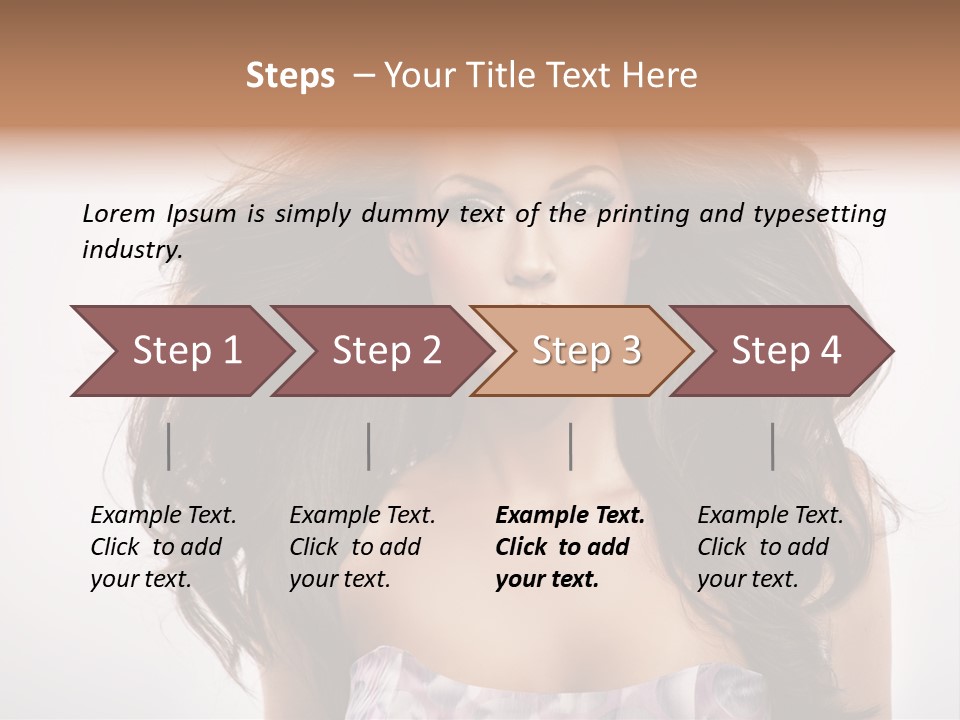 Footpath Woman Shoe PowerPoint Template