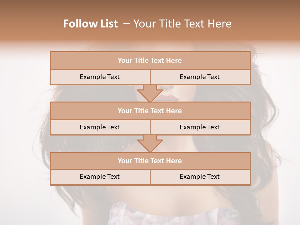 Footpath Woman Shoe PowerPoint Template