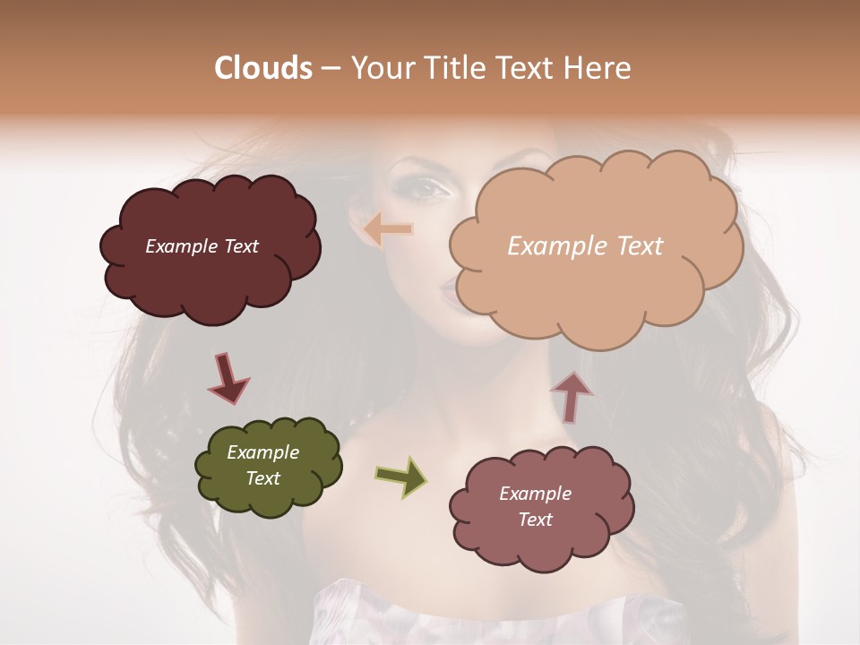 Footpath Woman Shoe PowerPoint Template