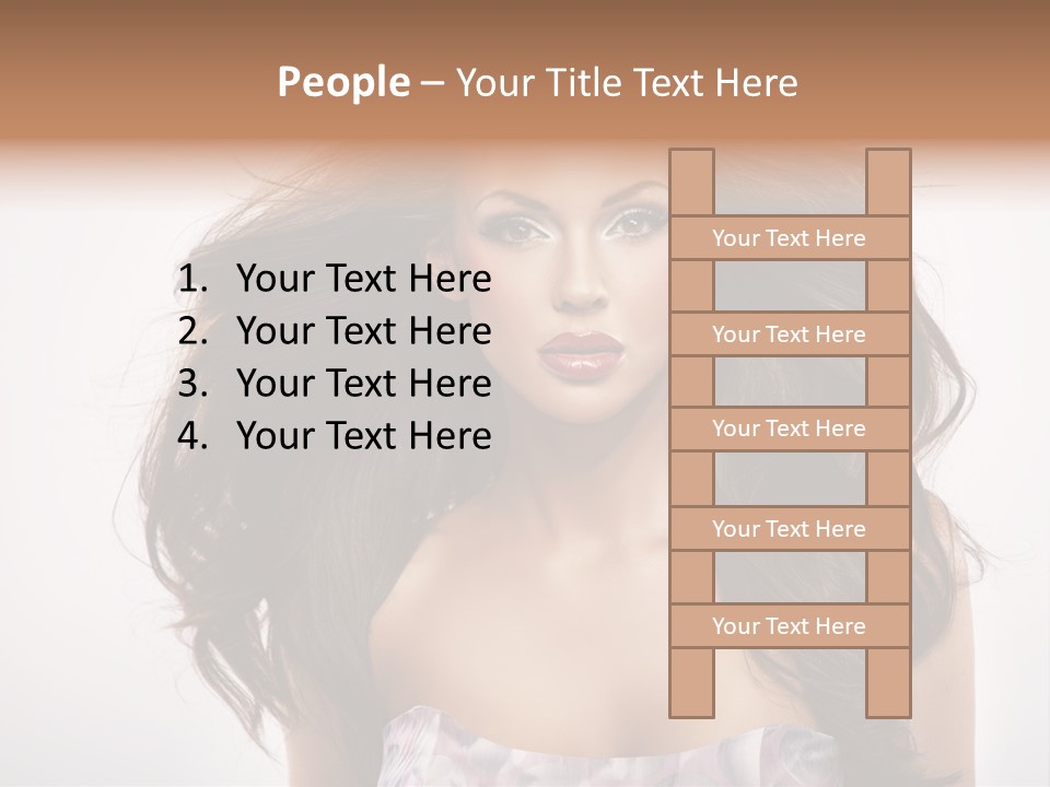 Footpath Woman Shoe PowerPoint Template