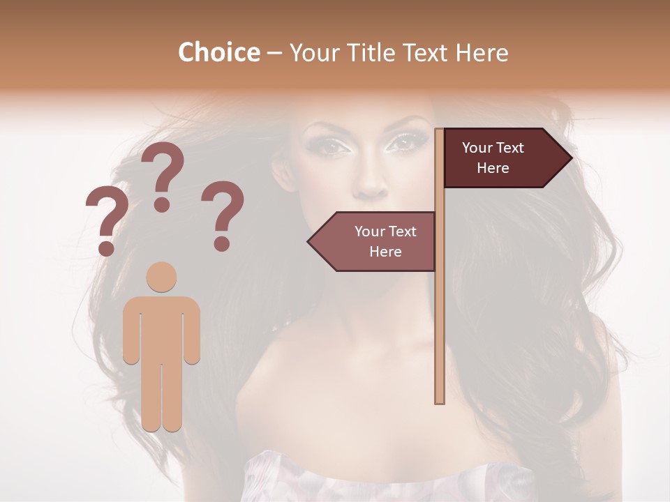 Footpath Woman Shoe PowerPoint Template