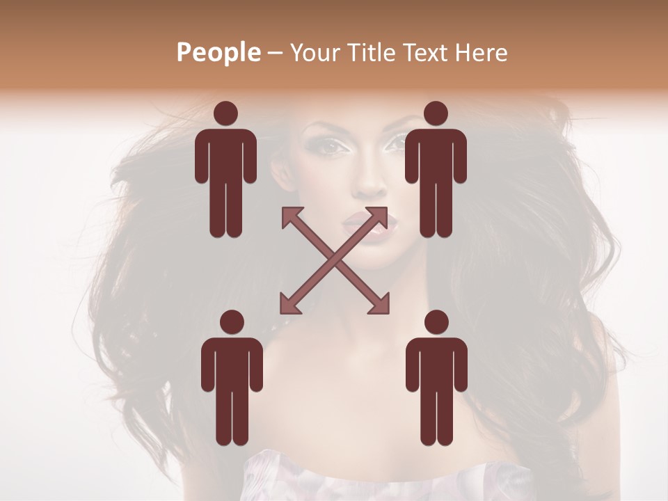 Footpath Woman Shoe PowerPoint Template