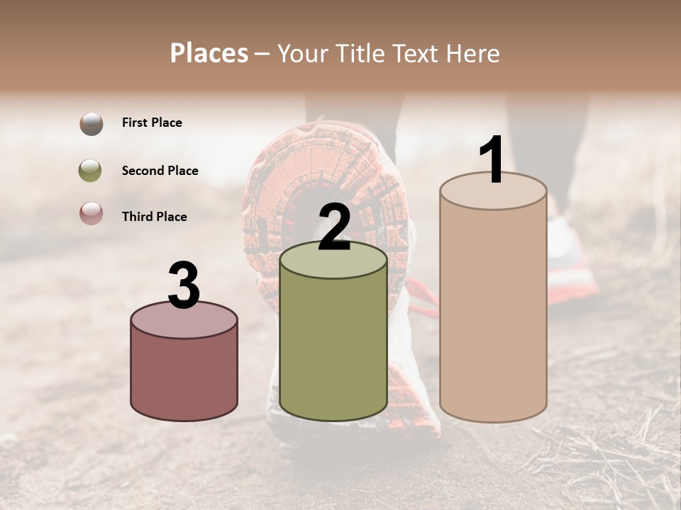 Footpath Woman Shoe PowerPoint Template