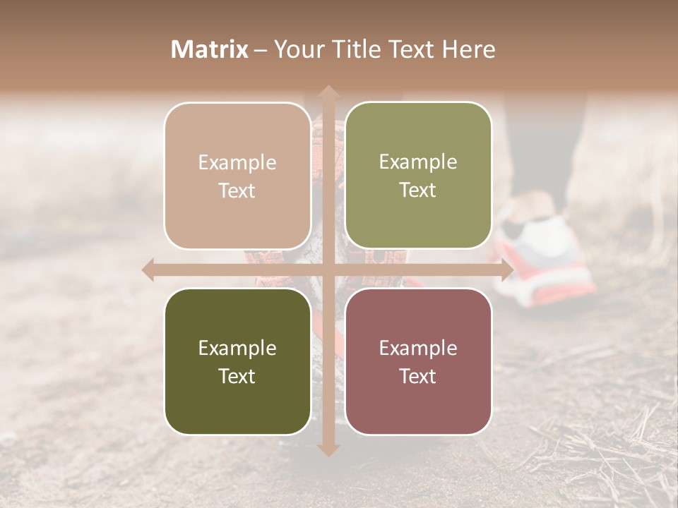 Footpath Woman Shoe PowerPoint Template