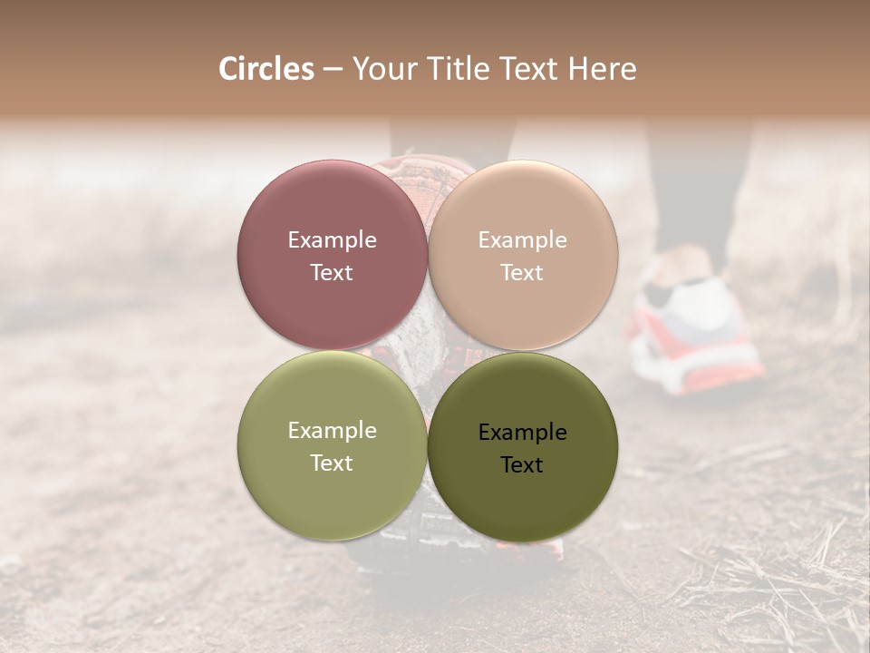 Footpath Woman Shoe PowerPoint Template