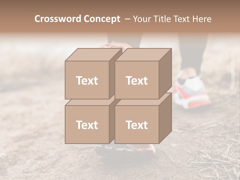 Footpath Woman Shoe PowerPoint Template