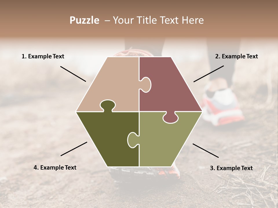 Footpath Woman Shoe PowerPoint Template