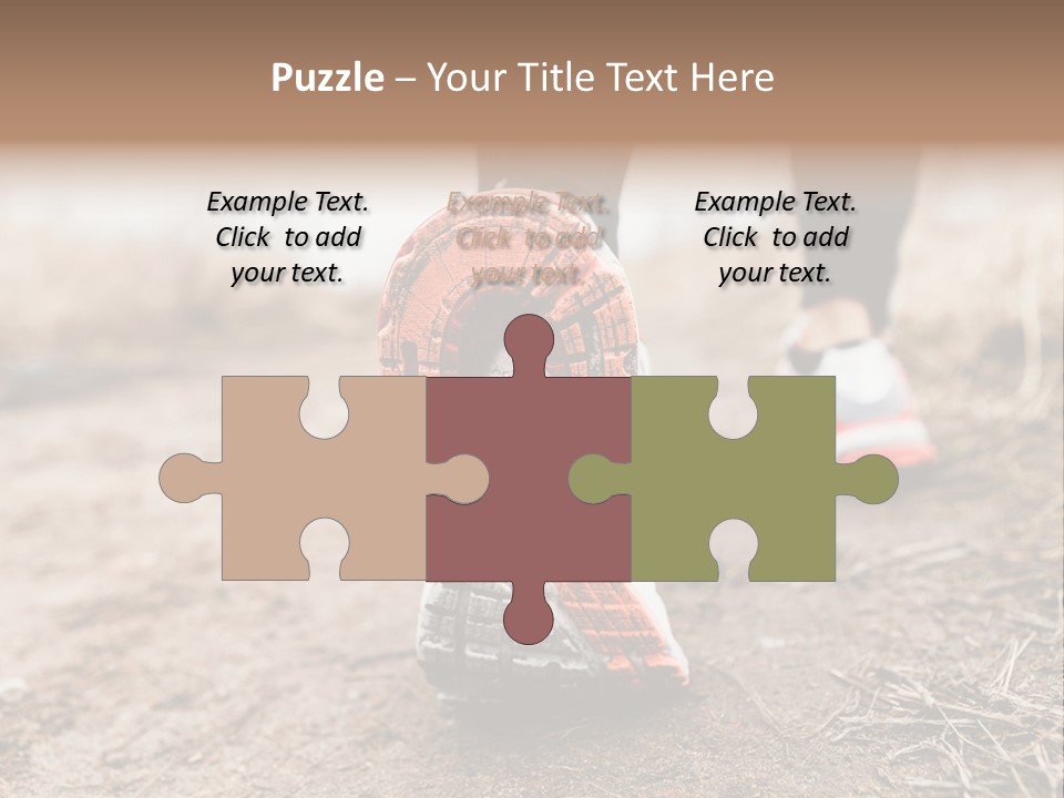 Footpath Woman Shoe PowerPoint Template