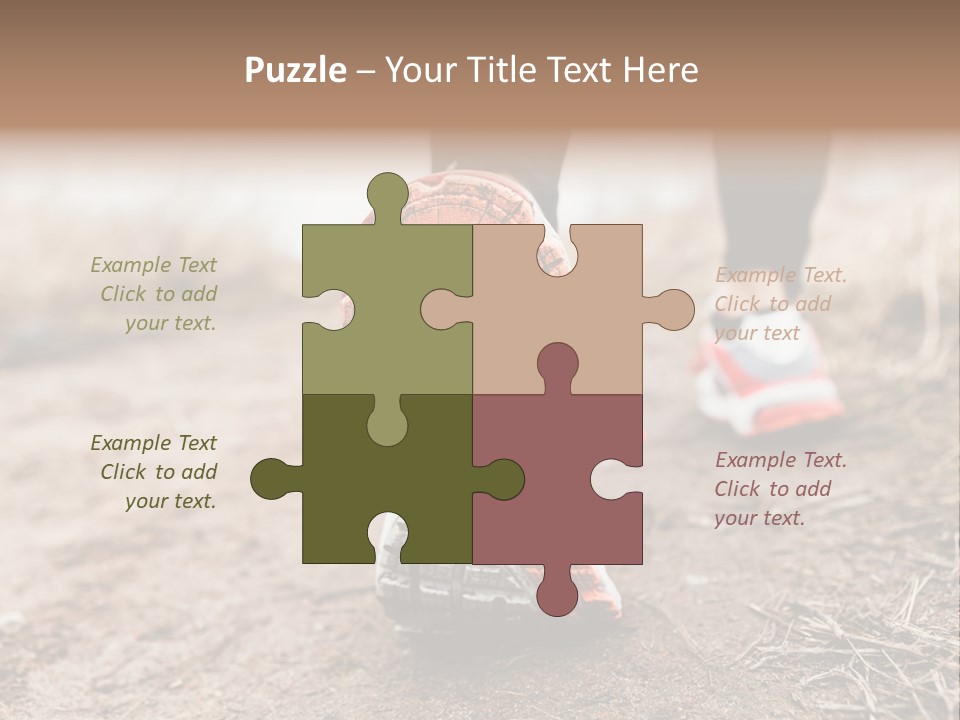 Footpath Woman Shoe PowerPoint Template