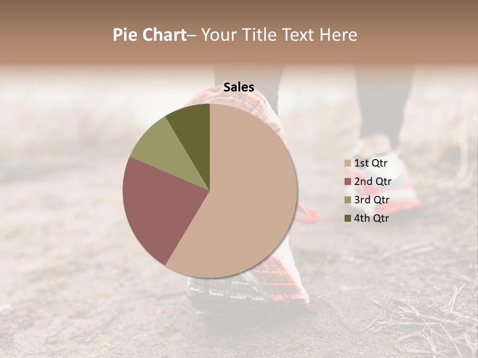 Footpath Woman Shoe PowerPoint Template