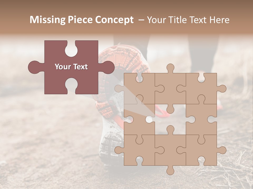 Footpath Woman Shoe PowerPoint Template