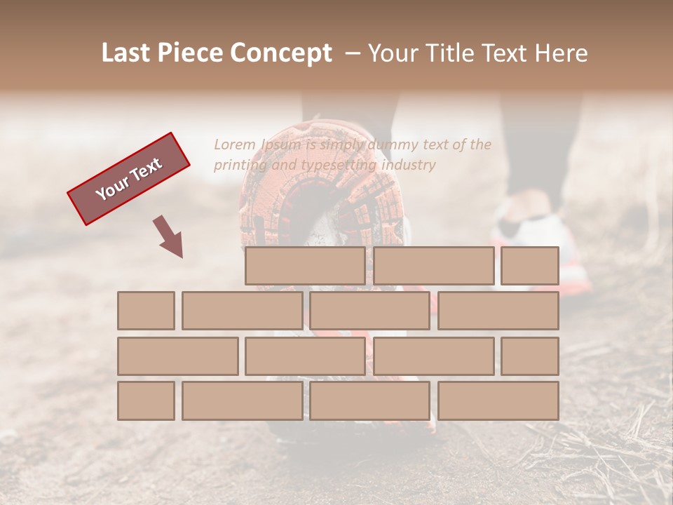 Footpath Woman Shoe PowerPoint Template