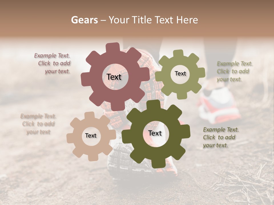 Footpath Woman Shoe PowerPoint Template