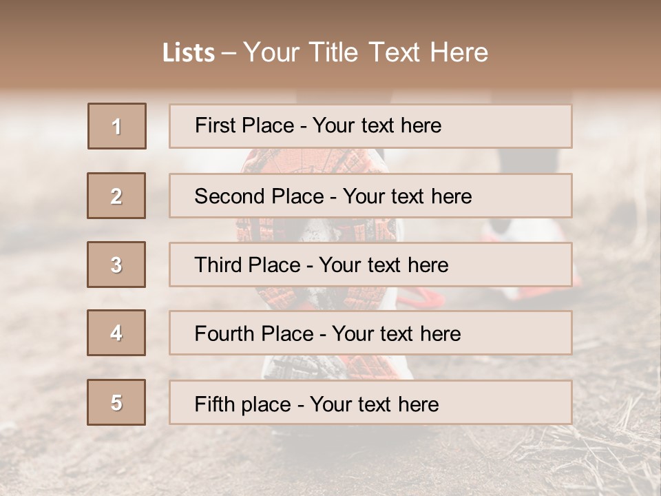 Footpath Woman Shoe PowerPoint Template