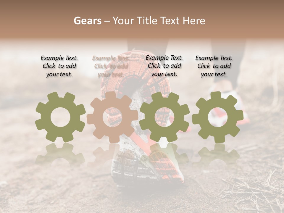 Footpath Woman Shoe PowerPoint Template