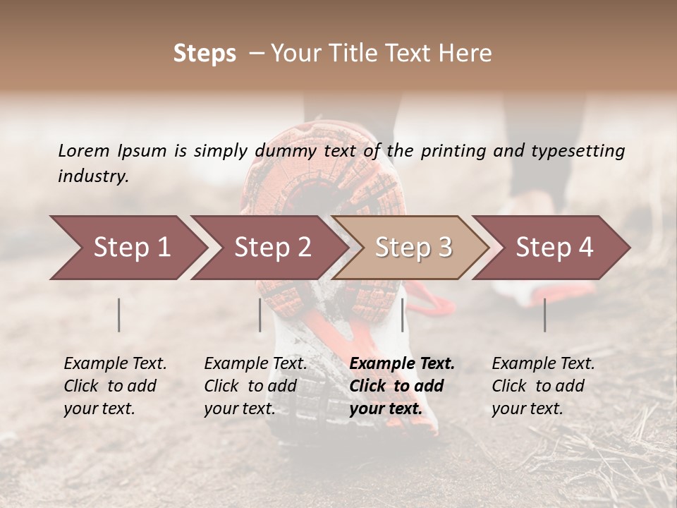 Footpath Woman Shoe PowerPoint Template