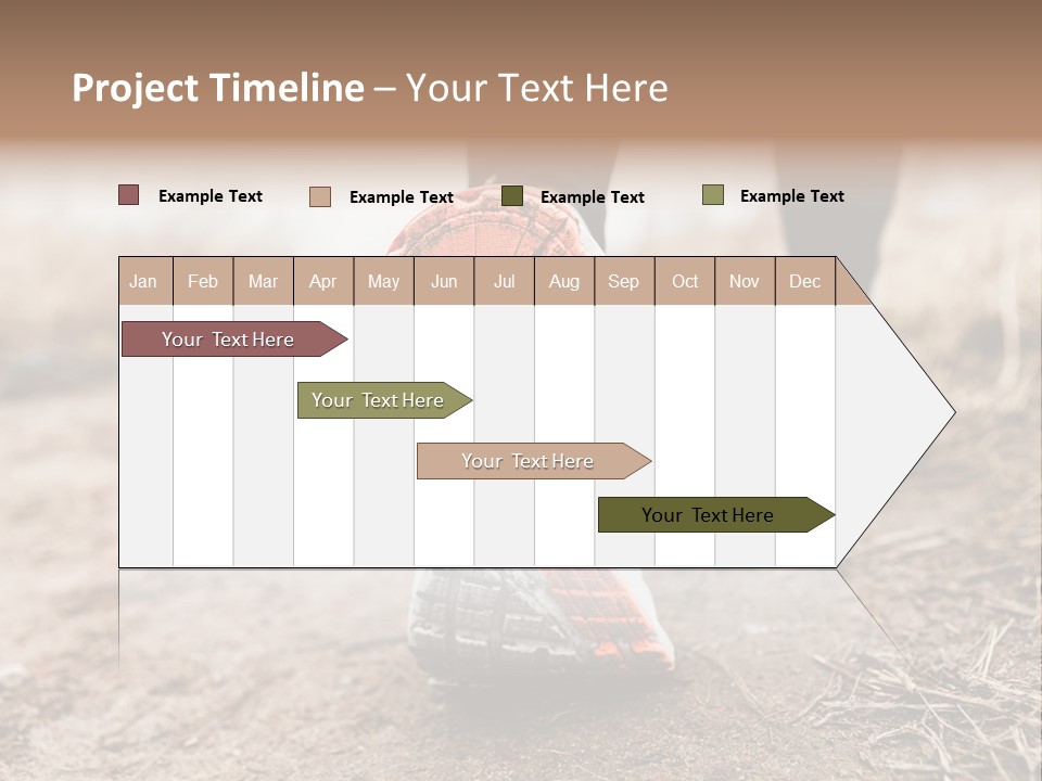 Footpath Woman Shoe PowerPoint Template