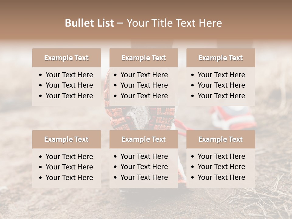 Footpath Woman Shoe PowerPoint Template