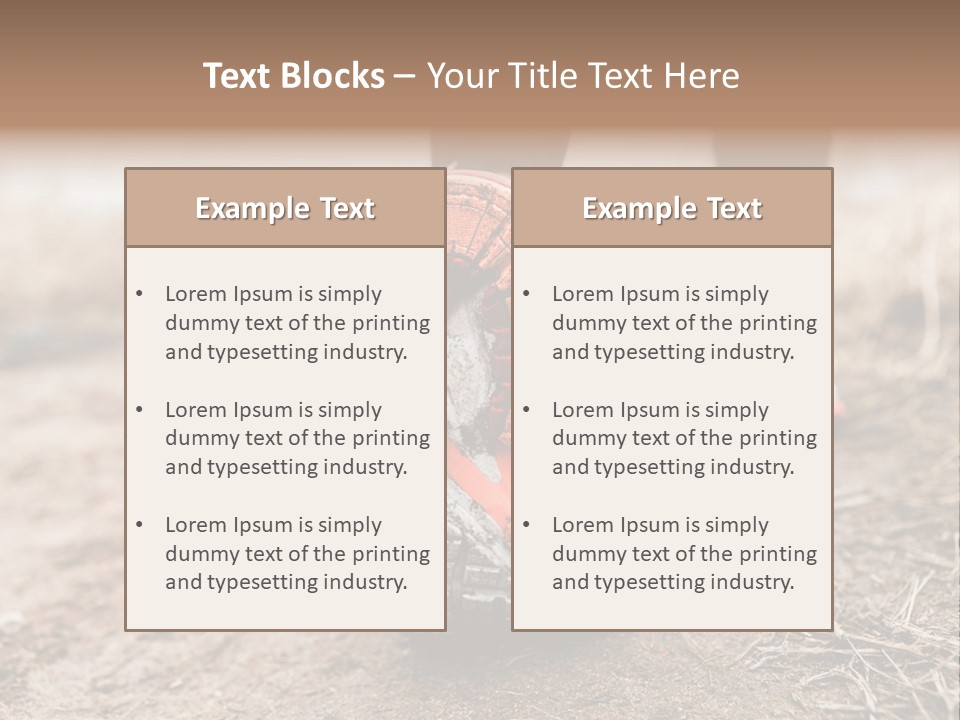 Footpath Woman Shoe PowerPoint Template