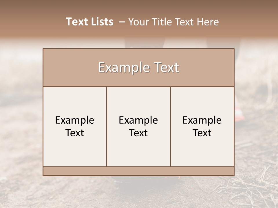 Footpath Woman Shoe PowerPoint Template