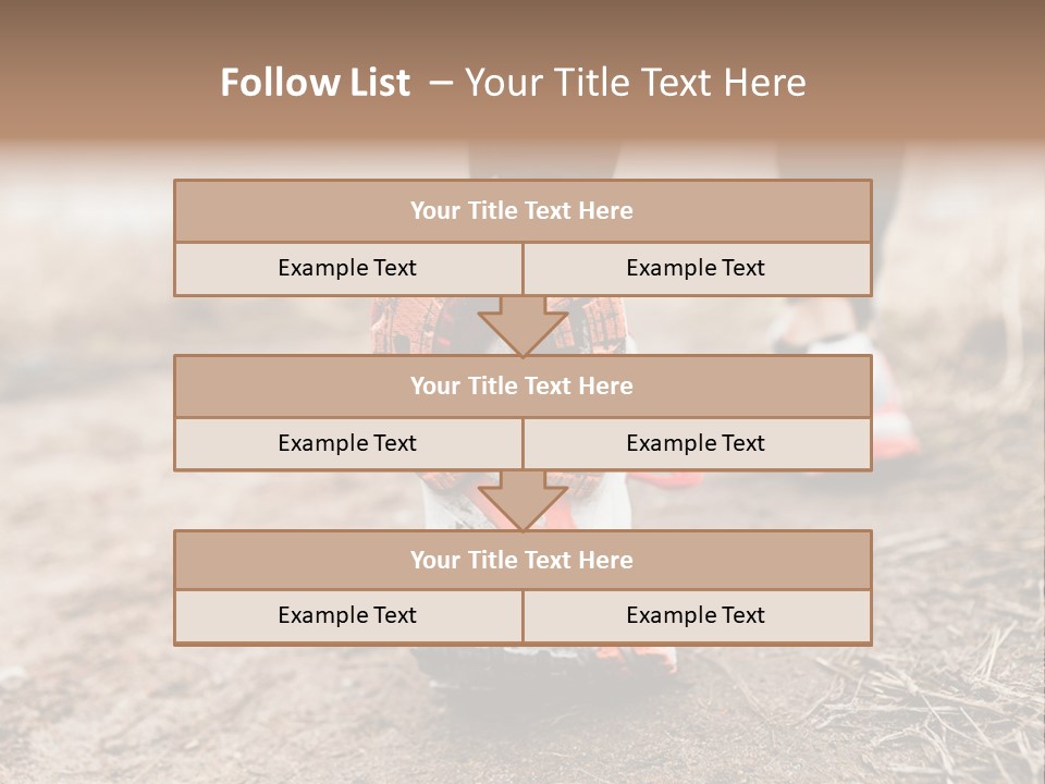 Footpath Woman Shoe PowerPoint Template