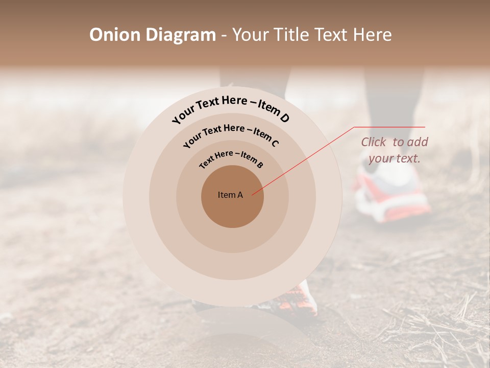 Footpath Woman Shoe PowerPoint Template