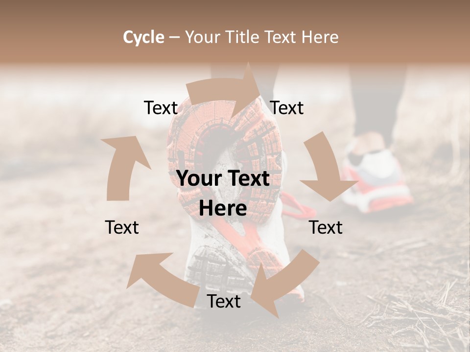 Footpath Woman Shoe PowerPoint Template