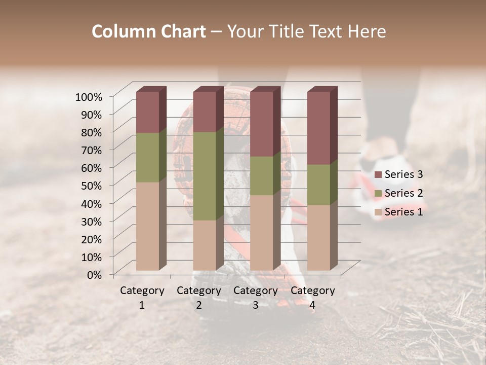 Footpath Woman Shoe PowerPoint Template