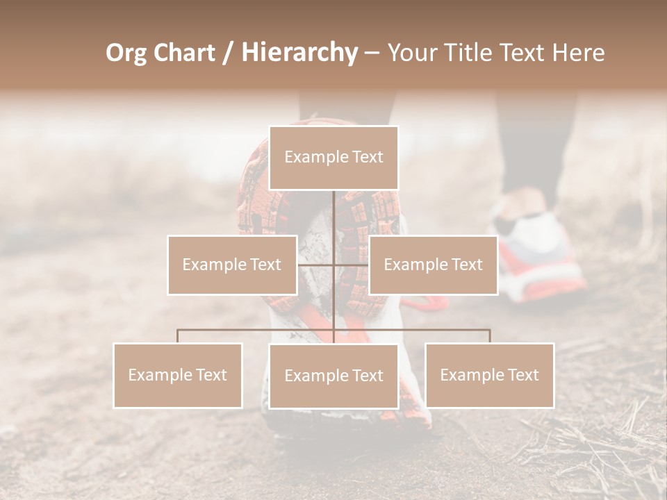 Footpath Woman Shoe PowerPoint Template