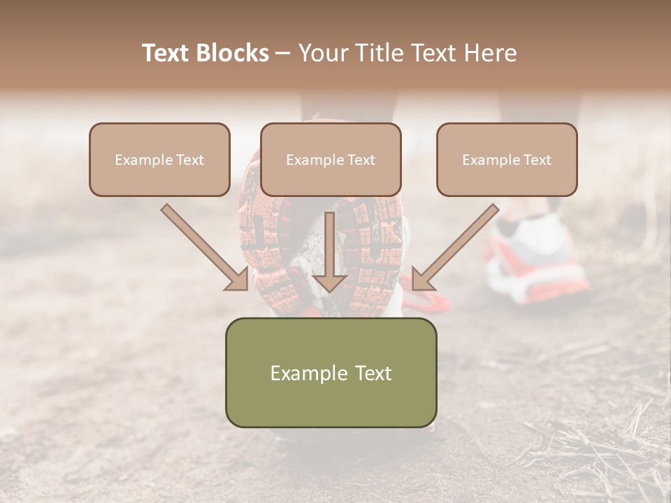 Footpath Woman Shoe PowerPoint Template
