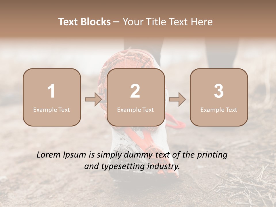 Footpath Woman Shoe PowerPoint Template