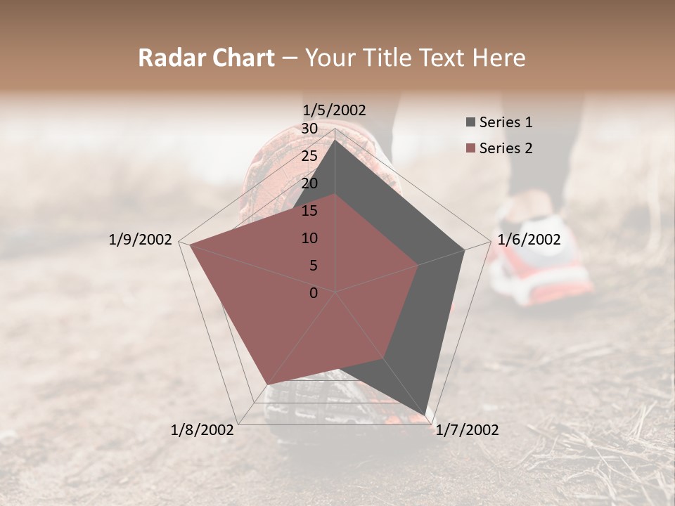 Footpath Woman Shoe PowerPoint Template