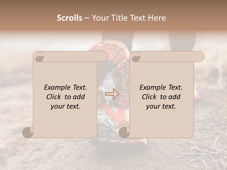 Footpath Woman Shoe PowerPoint Template