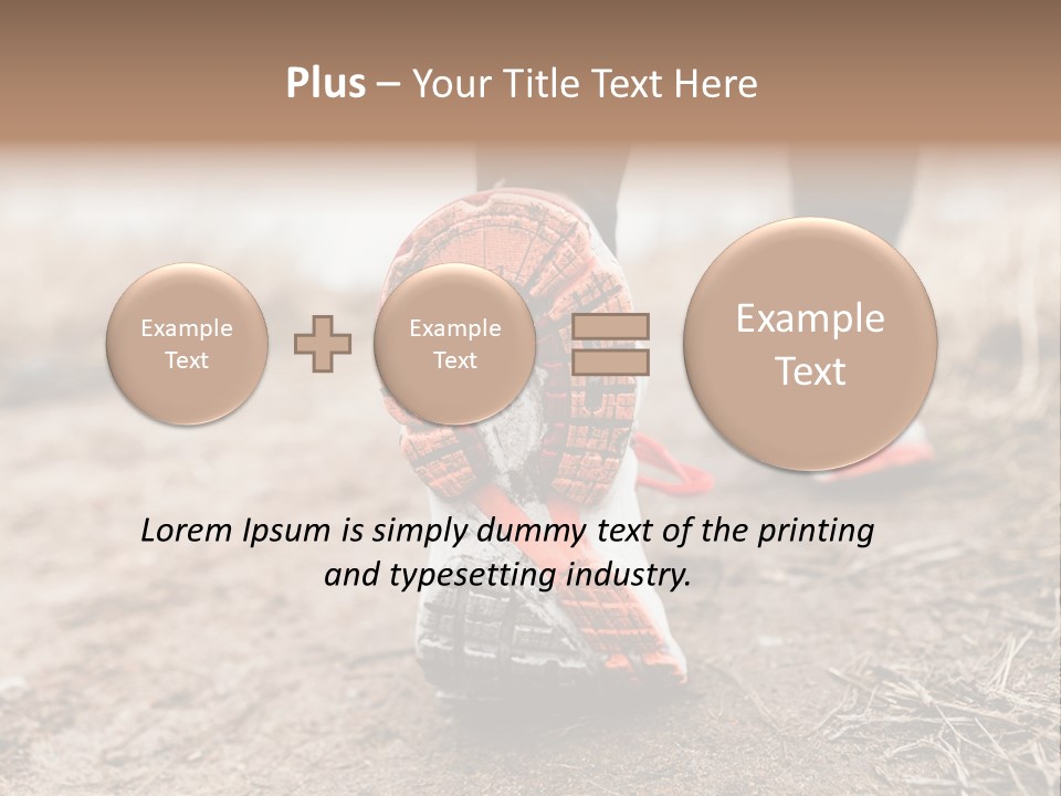 Footpath Woman Shoe PowerPoint Template