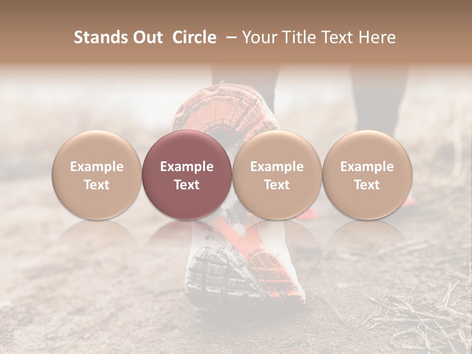 Footpath Woman Shoe PowerPoint Template