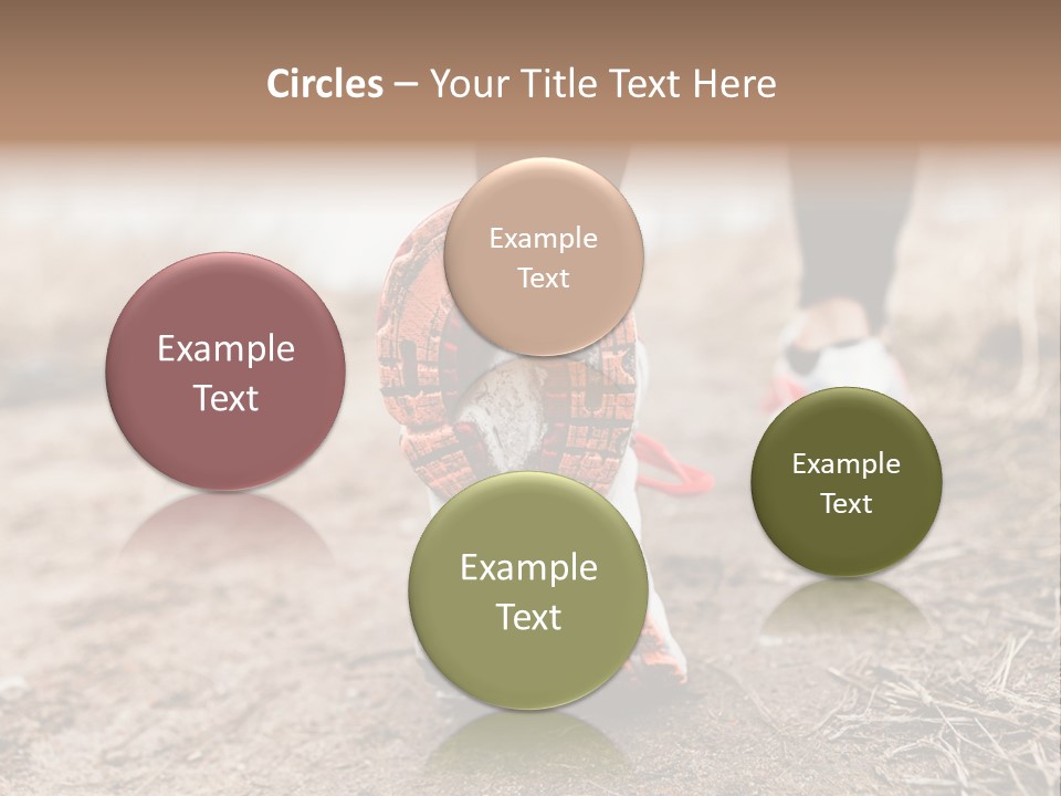 Footpath Woman Shoe PowerPoint Template