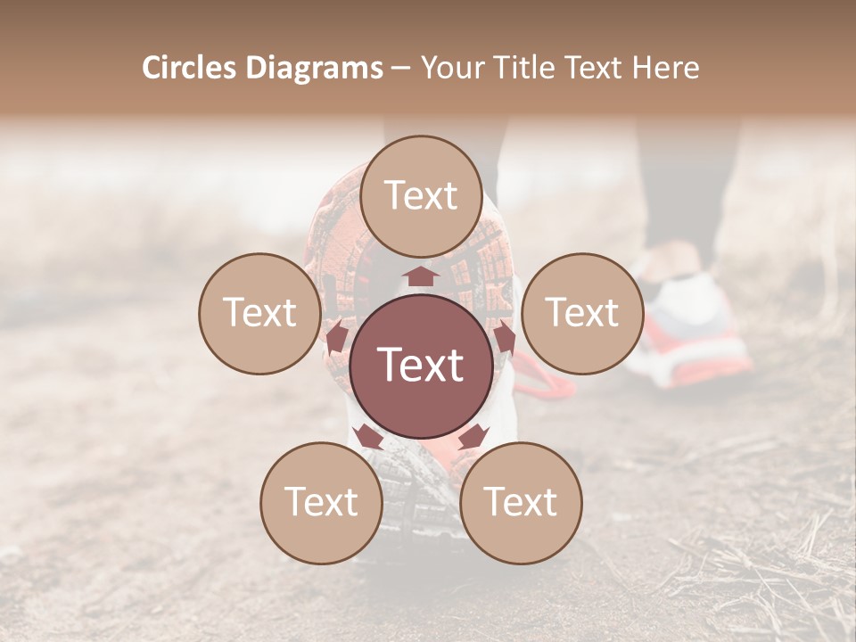 Footpath Woman Shoe PowerPoint Template