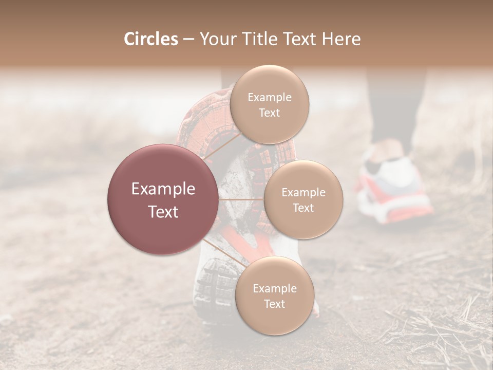 Footpath Woman Shoe PowerPoint Template