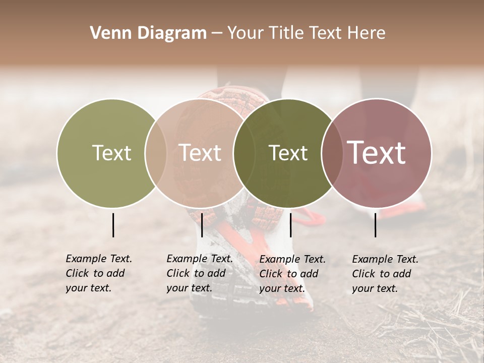 Footpath Woman Shoe PowerPoint Template